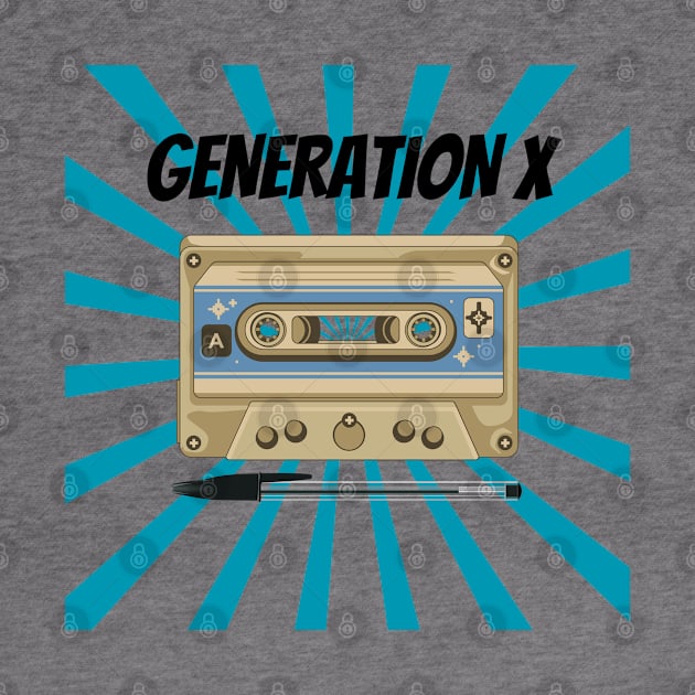 Generation X in teal by Maison de Kitsch